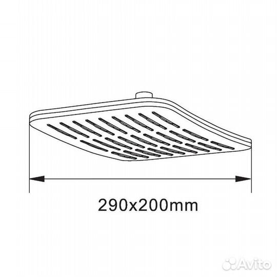 Верхний душ Orange S10TS, 290х200 мм