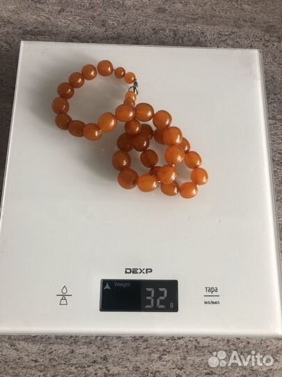 Бусы СССР янтарь
