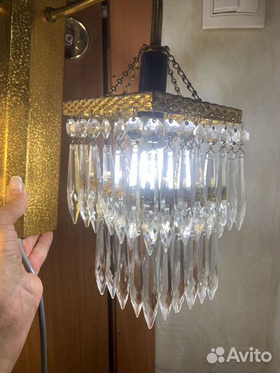 Хрустальная люстра 2 штуки