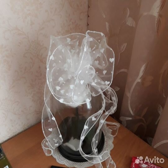 Бант для волос белый