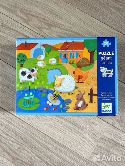 Тактильный пазл гигант djeco Ферма