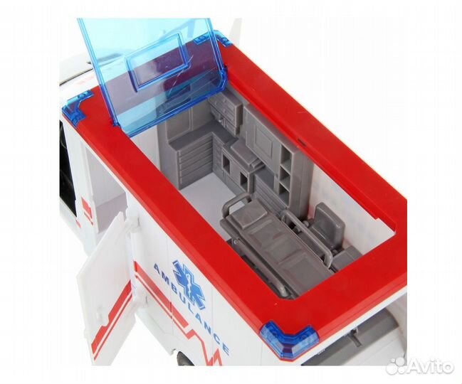 Модель Машинка Скорая помощь с каталкой 27 см 5501