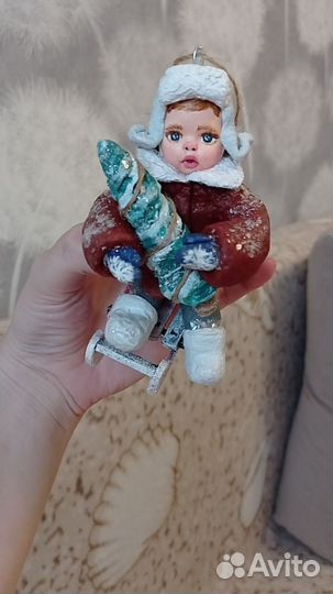 Ватные елочные игрушки