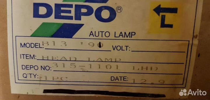 Фары на Nissan Sunny В13, 1986-91г