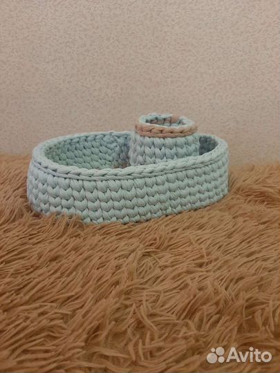 Корзинки из трикотажной пряжи