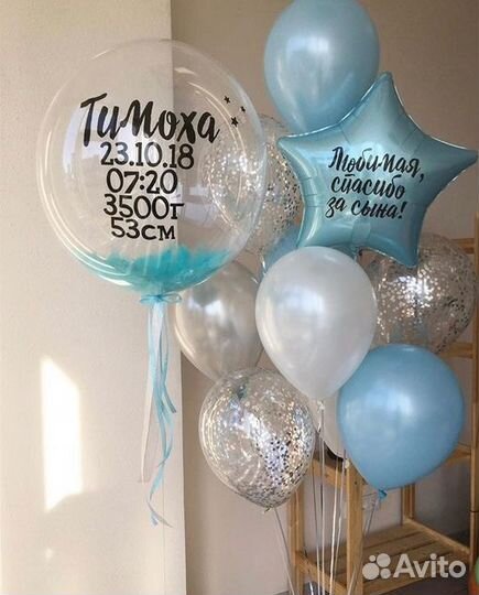 Воздушные Шары на выписку в роддом