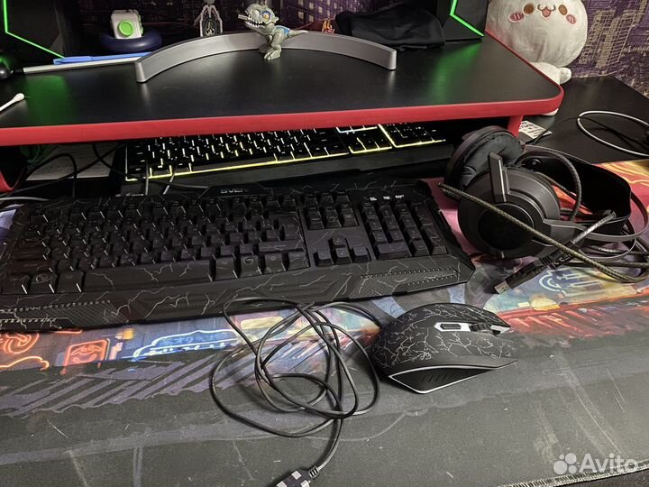 Комплект клавиатура, мышь и наушники