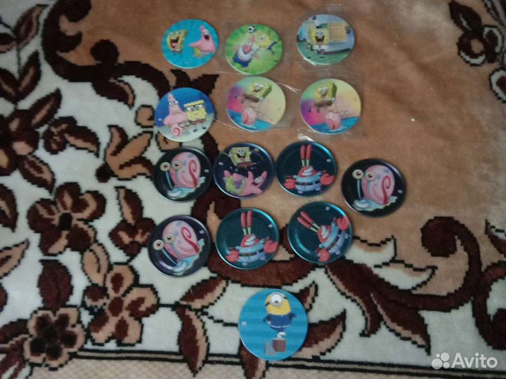 Фишки:Гарнти,губка-боб и миньоны