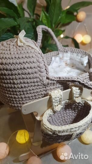 Люлька для куклы с качалкой