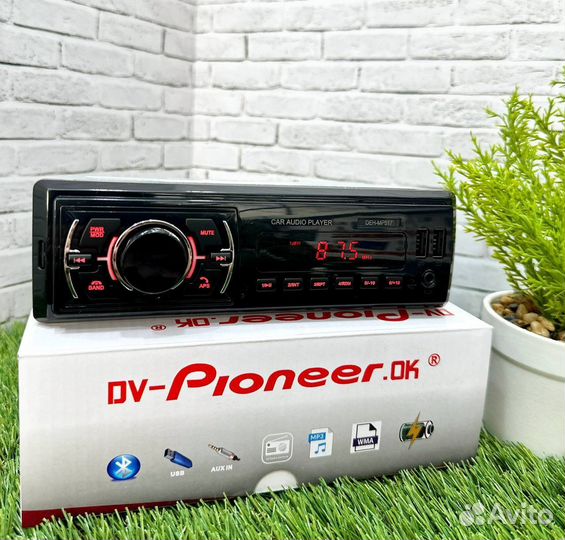 Магнитола 1 din с bluetooth pioneer арт675