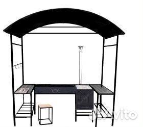 Мангал с крышей