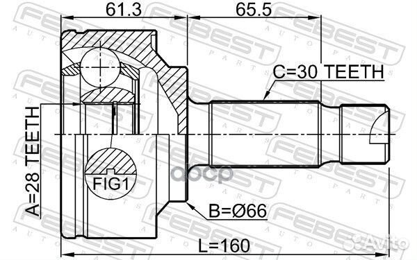 ШРУС mercedes benz luxuskombi 639.# наружный 28