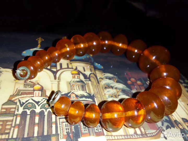 Браслет из янтаря натуральный винтаж