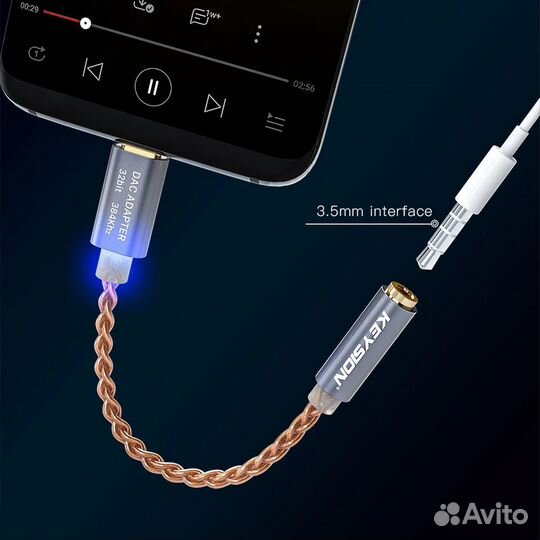 Keysion hifi DAC усилитель для наушников usb type