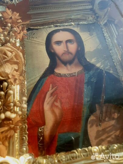 Старинная икона Господь Вседержитель