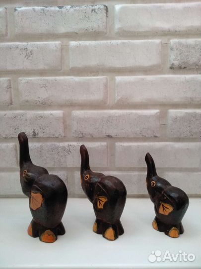 Фигурки слоников 3шт