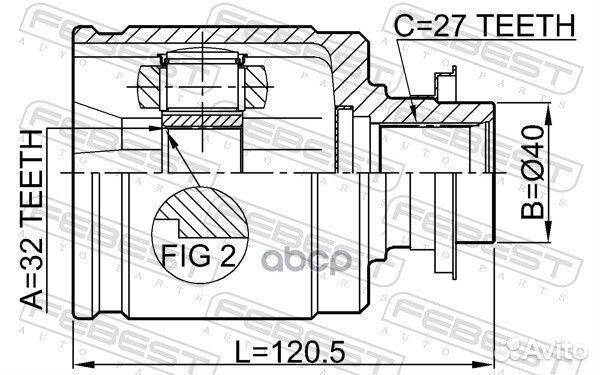 Honda accord CL# 2002-2008/32*40*27 мм 0311crvlh