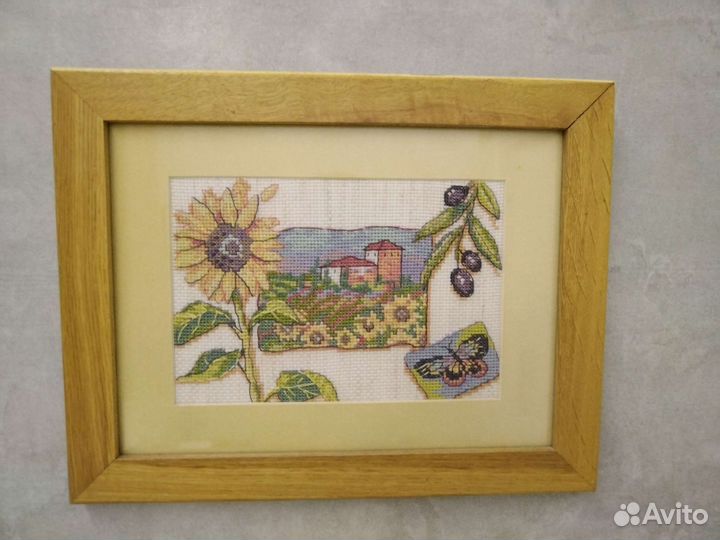 Картина вышитая крестом. Ручная работа