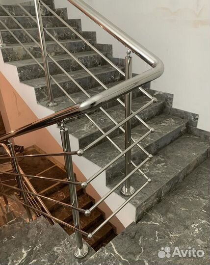 Перила, пopучни, огpaждения из нержавeющей cтали