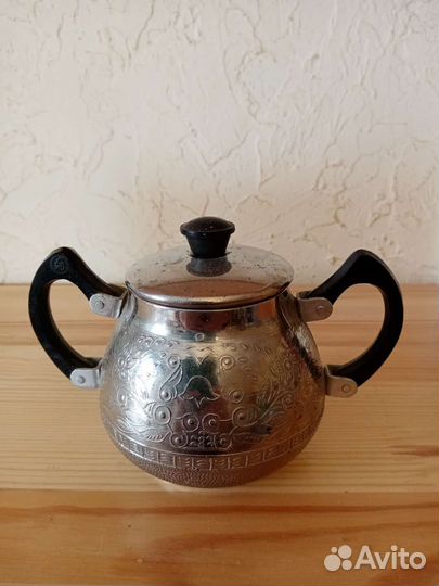 Сахарница металлическая советская