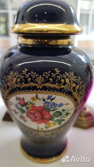 Ваза имбирная кобальт