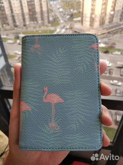 Обложка для паспорта Розовый фламинго