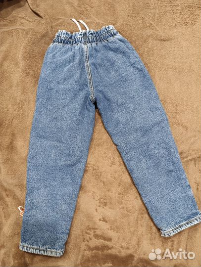 Джинсы утепленные для девочки 104 см