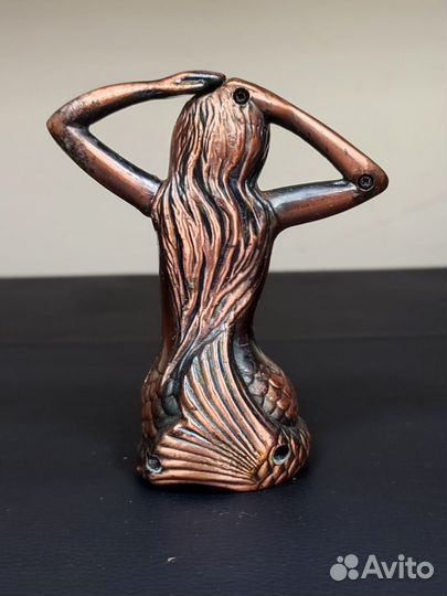 Русалка зажигалка статуэтка метал 10 см