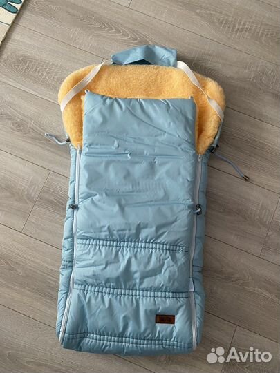 Меховой конверт в коляску овчина