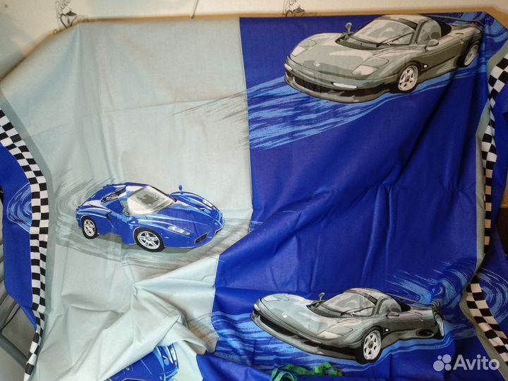 Ткань хлопковая с детским принтом / 3 отреза, 10м