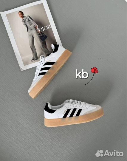 Кроссовки женские Adidas Samba Og White Black