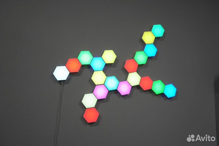 RGB светильник соты для стримера пк