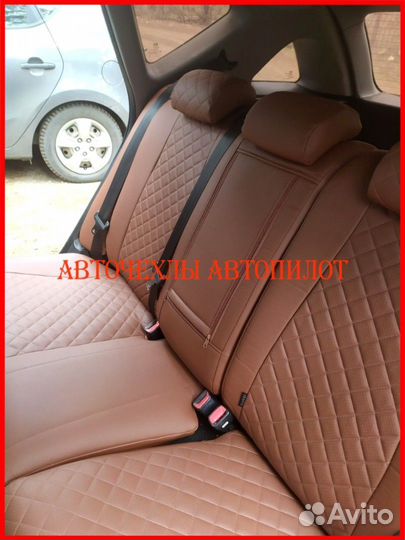 Чехлы Автопилот Kia Ceed 2 из экокожи коричневые