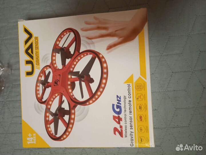 Квадрокоптер Управление рукой Drone Желтый Дрон