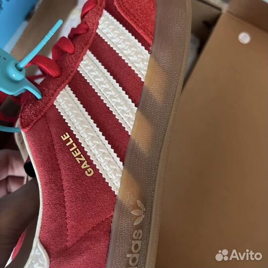 Adidas gazelle indoor красные оригинал женские