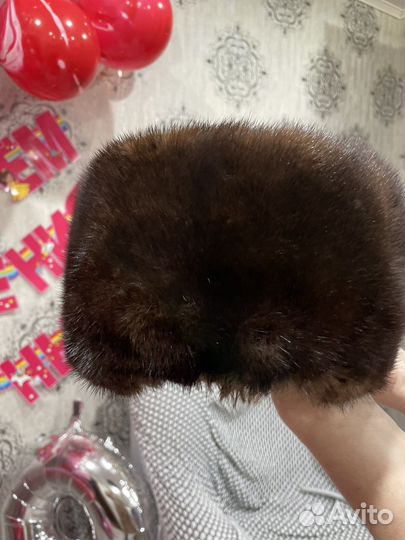 Норковая шапка мужская