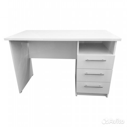 Стол письменный белый 3 ящика однотумбовый