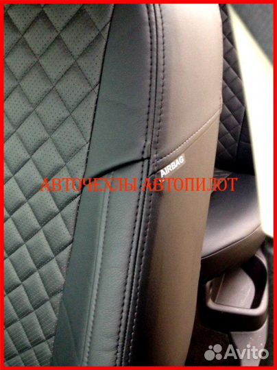 Чехлы Автопилот Ford Focus 3 из экокожи чёрные