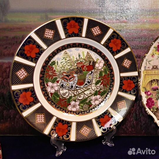 Рождество.Англия.Тарелка.Crown Derby.Royal Albert