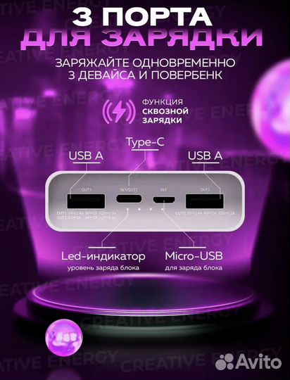 Внешний аккумулятор Xiaomi Mi 3 Pro 20000 mAh