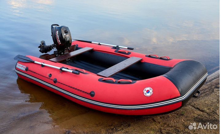 Лодка mishimo lite 370 (красно-черная)