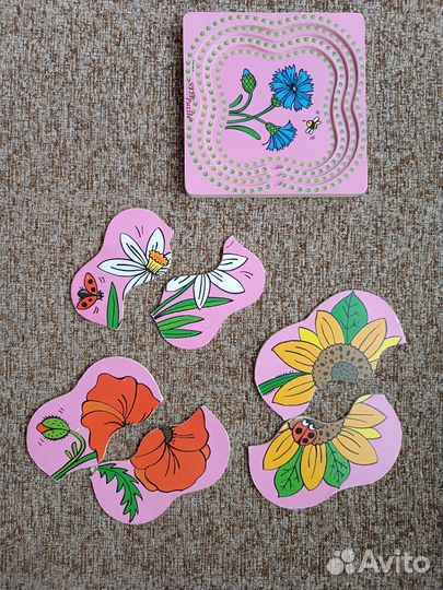 Деревянные пазлы на 1-3 года