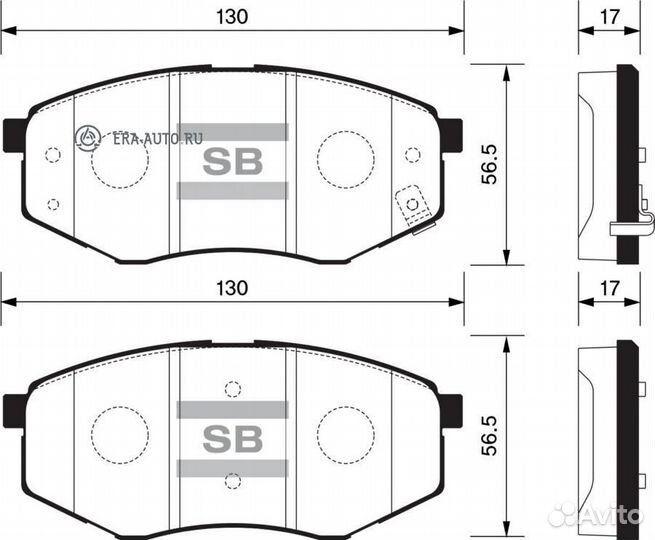 Sangsin brake SP1374 Колодки тормозные hyundai ix3