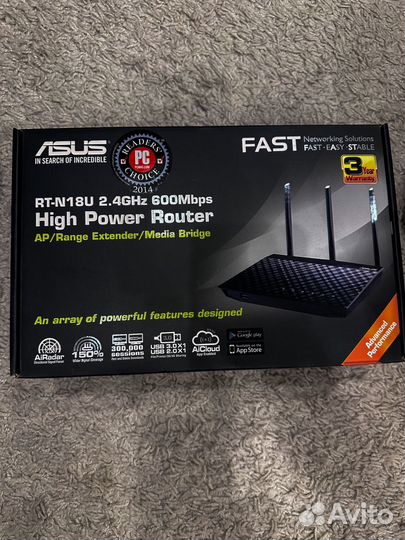 Мощный Wi-fi роутер asus rt-n18u