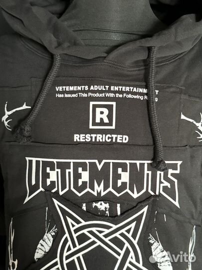 Vetements худи новая в Наличии Hardcore patch