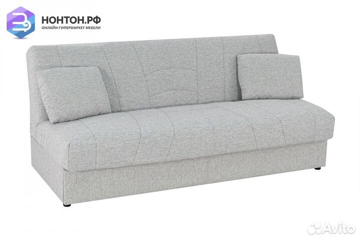 Диван книжка Ручеек рогожка светло-серая