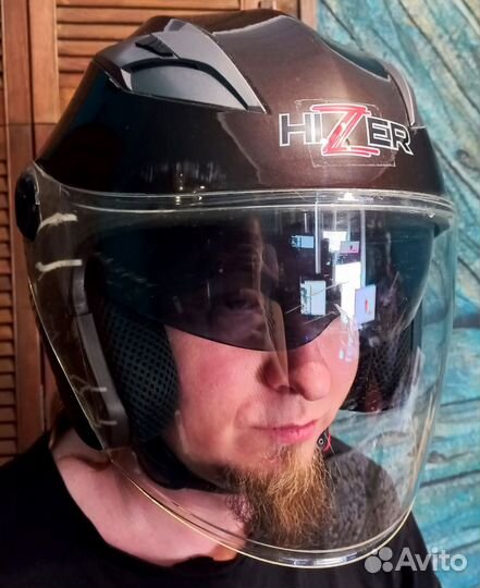 Мото шлем открытый Hizer S 55-56