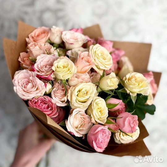 Цветы розы букет