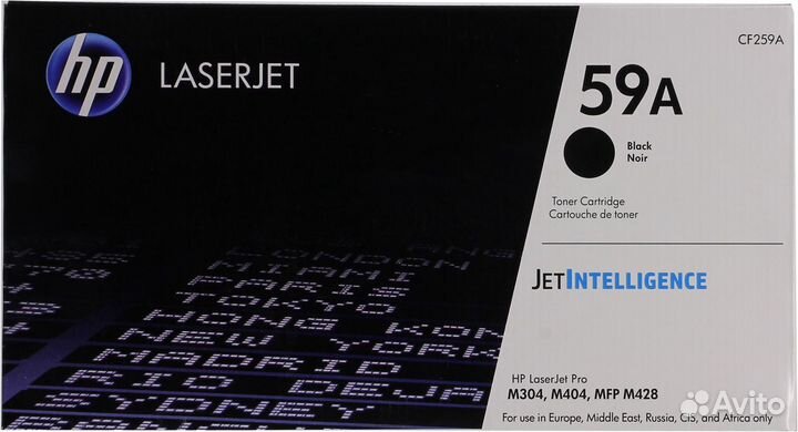 Оригинальные новые картриджи HP 59A CF259A Черный