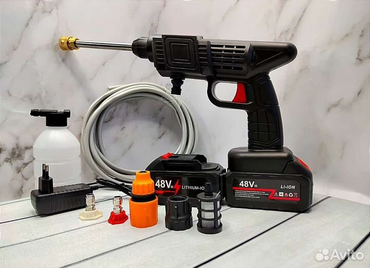 Портативная мойка высокого давления 2 акб